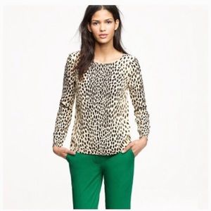 J. Crew Cheetah Print Top Size 10